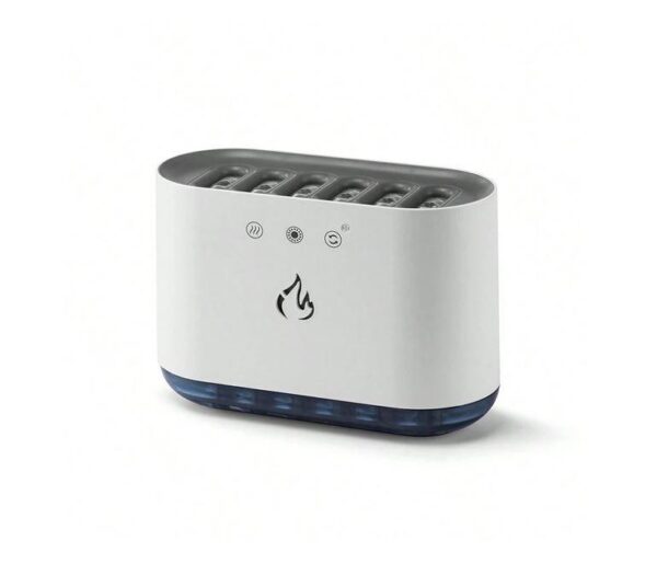 Uma combinação perfeita de design moderno e funcionalidade. Com capacidade de 900ml, este umidificador ultrassônico opera silenciosamente, proporcionando uma névoa fina que melhora a umidade do ar e alivia sintomas de ressecamento. Seu efeito de chama colorida, criado pela iluminação LED multicolorida, transforma qualquer ambiente em um espaço aconchegante e relaxante. Ideal para casas e escritórios, ele é fácil de usar, basta encher o tanque, conectar via USB e ajustar os modos de névoa e iluminação. A escolha perfeita para um ar mais puro e uma decoração sofisticada.